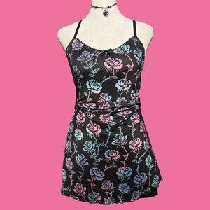 Floral Black Dress